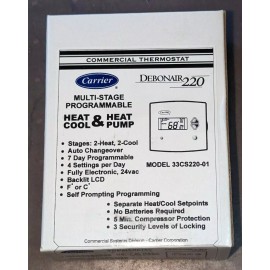Carrier Multi-Stage Commercial Thermostat 33CS220-01 Debonair 220