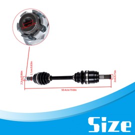 Front Left Complete Cv Joint Axle Replacement for 44350-HN8-A43 Replacement for Honda Foreman 500 Rubicon 500 FourTrax 300 Rincon 650 680