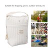 Cute Quilting Embroidered Pattern Diapers Bag Cotton Baby Stroller Zipper