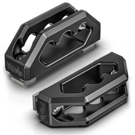 RENO Cybertruck Bed Rail Cleats, Aluminum Tie Down Anchors Compatible with L-Track Tie Down System For 2023-2024 Cybertruck Truck (Black, 2PCS)