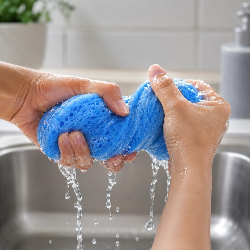 4 Pieces Large Sponges for Cleaning Thick Foam Scrubber Kit
