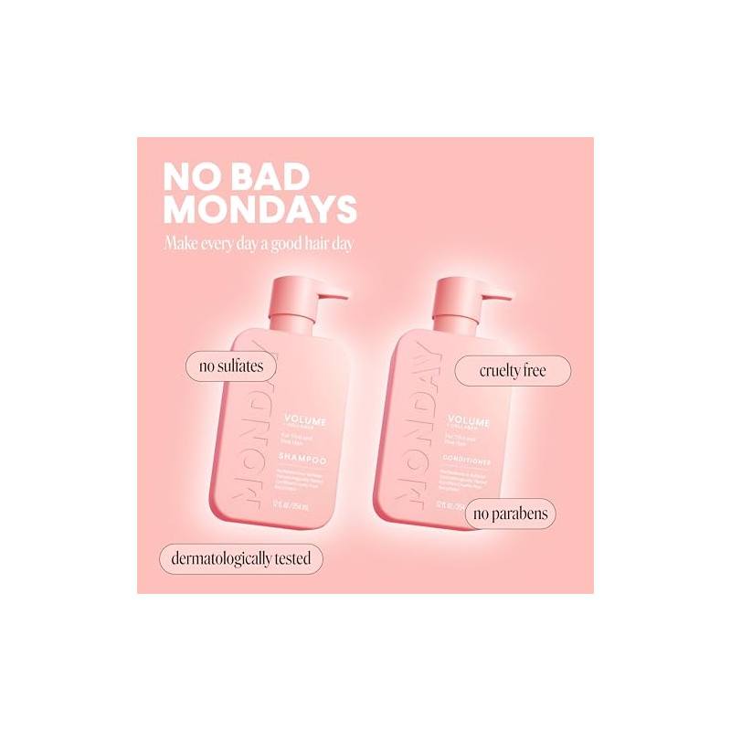 MONDAY-AMAZON - Paquete doble combinado regular de volumen, 12 onzas