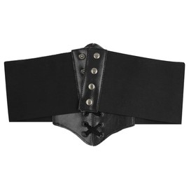 HANERDUN Women's Elastic Corset, Lacing Belt, Retro Belt, Tied Waspie Belt, Waist Belt
