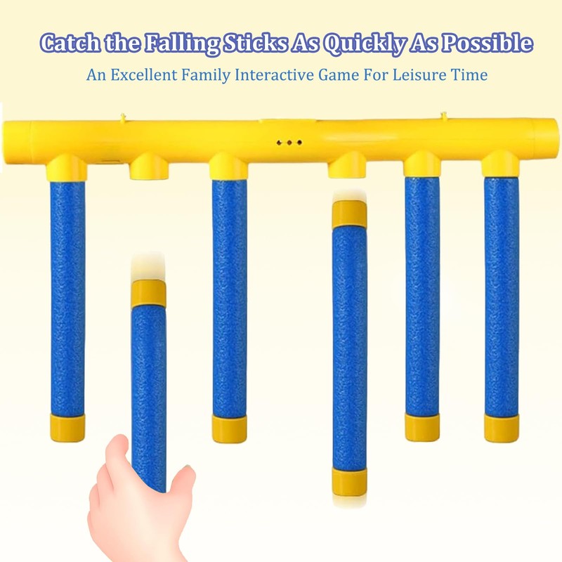 Hand Eye Coordination Training Catching Stick Game Drop Trivia Tool