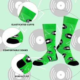 WeciBor Men's Funny Crazy Socks 12 Pack Party Gift Novelty Colorful Pattern 10-13
