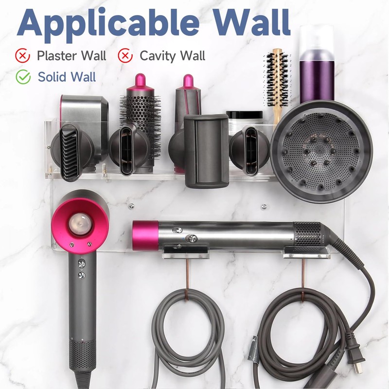 Floatant Wall Mount Holder Compatible with Dyson Airwrap Styler Supersonic