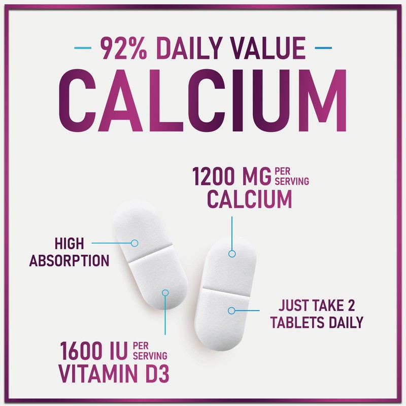 Calcium Supplement 1200 mg - with Vitamin D3 for Best