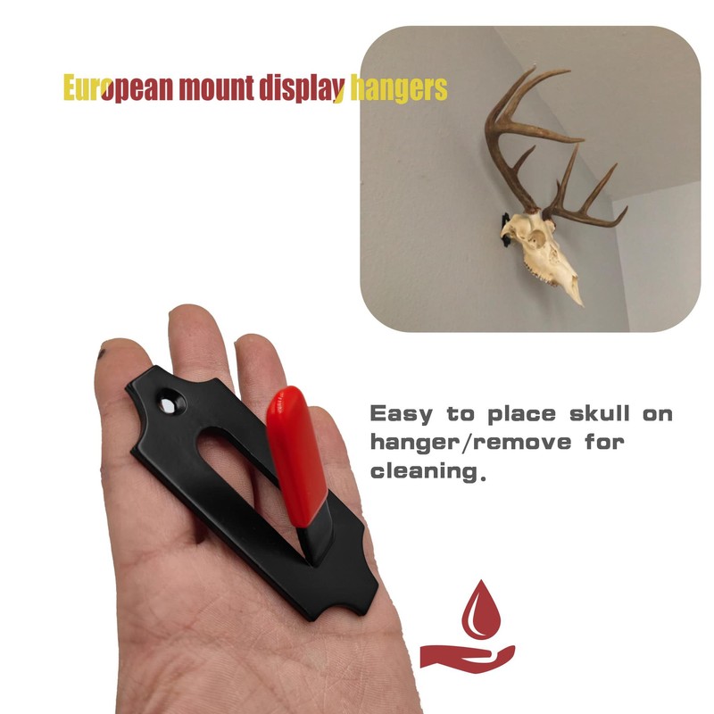 PLAIRC 6 Pack European Mount Skull Hanger, Deer Skull Mount