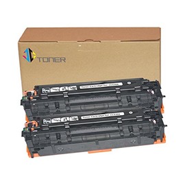 JC Toner Compatible for 304A CC530A Toner Cartridge for use with Color LaserJet CP2025 CP2025dn CM2320fxi mfp; imageCLASS MF726Cdw LBP766 ( Black, 2-Pack)