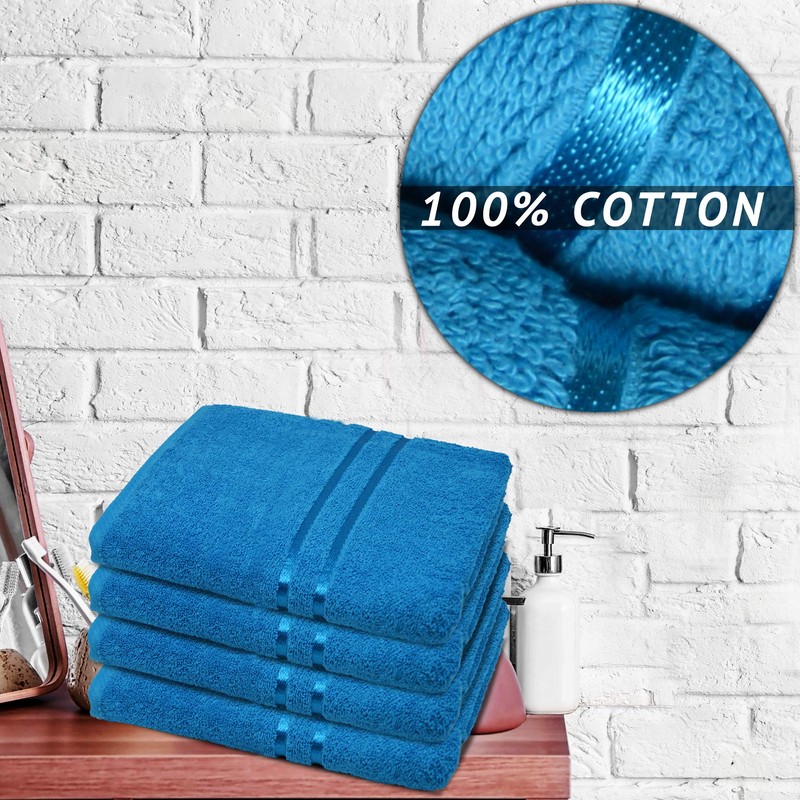 Towelogy® Luxury Egyptian Cotton Face Cloth Flannel Fingertip Towels Set