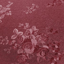 VEELIKE Dark Red Wallpaper Stick and Peel Vintage Embossed Red Floral Wallpaper for Bedroom Bathroom 15.7''x354'' Removable Textured Wallpaper Red Contact Paper for Cabinets Drawers Shelves Walls
