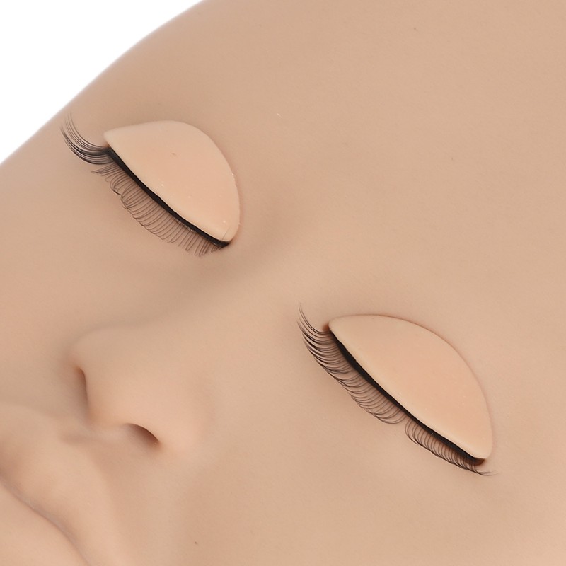 Eyelash Extension Face Mannequin 3 Pairs Removable Eyelids Single Layer