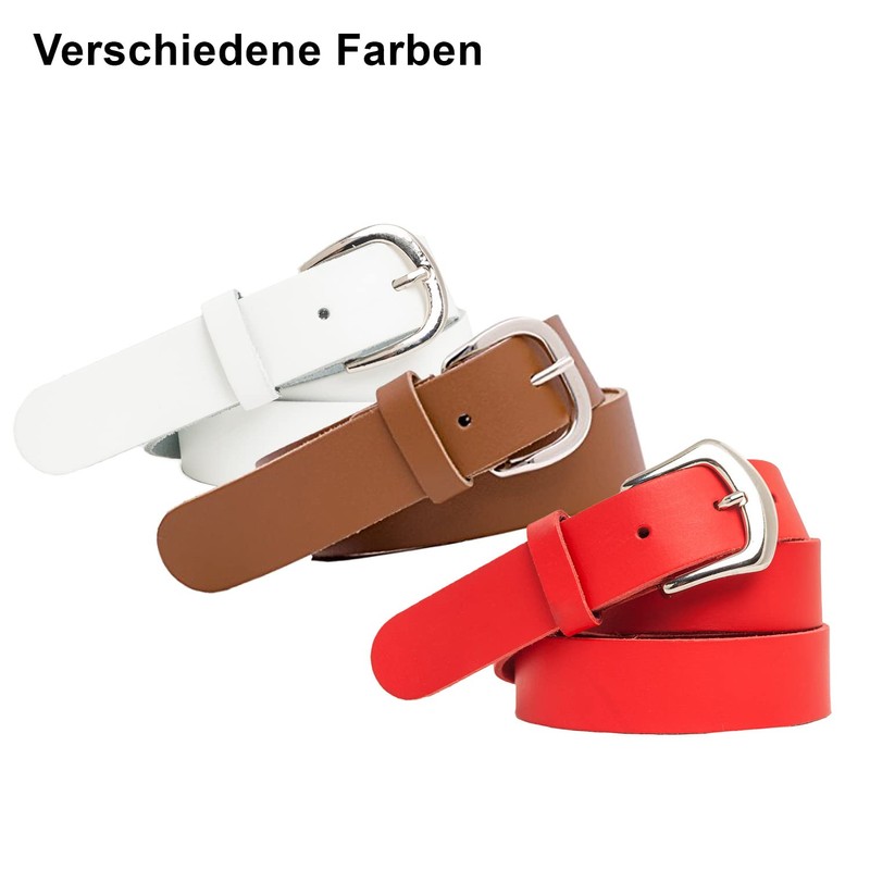 Shenky Leather Belt 3 cm Wide in Beautiful Colours -