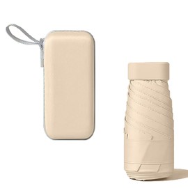 Kiuiom Mini Pocket Umbrella, Windproof, Foldable Compact Travel Umbrella, Small UV Umbrella with 6 Ribs, Pocket Umbrella for Men, Women, Teenagers for Sunny and Rainy Days, NO