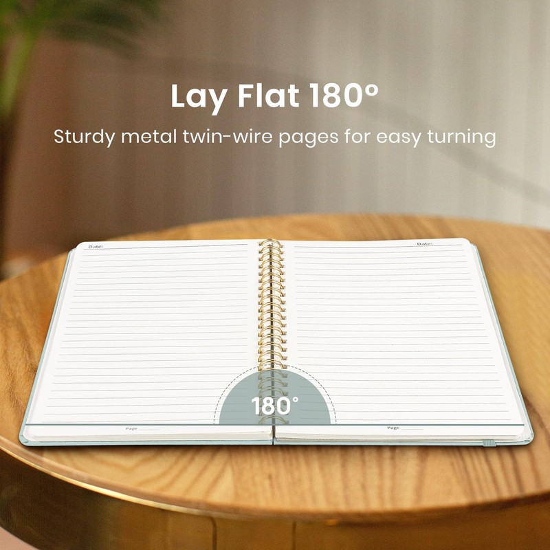Lined Spiral Journal Notebook for Women & Men, 140 Pages,