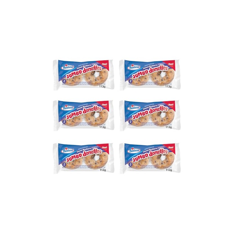 HOSTESS DONETTES GLAZED BLUEBERRY - Jumbo 6/2pk