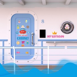 Leumoi 27 Pcs Birthday Cruise Door Magnets Decorations Funny Cruise Ship Door Magnets Magnetic Reusable Magnet for Happy Birthday Cabin Ship Carnival Refrigerator Office Car Accessories
