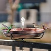 DREAMSOUL Deck Mounted Bird Bath with Adjustable Sturdy Metal Clamp,