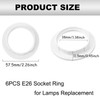 Lamp Shade Adapter Ring, White Light Socket Ring, Retaining Rings