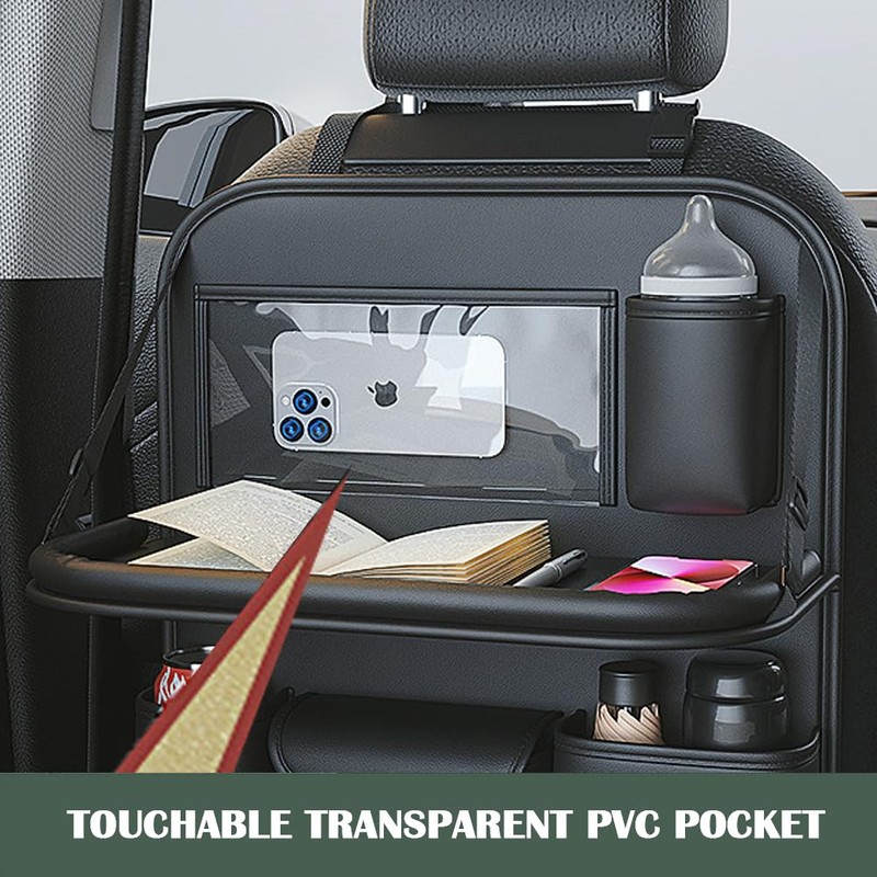 DURASIKO Car Backseat Organizer with Foldable Table Tray,Car Seat Back