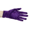 Beautiful Wrist Length Short Satin Gloves, Plum