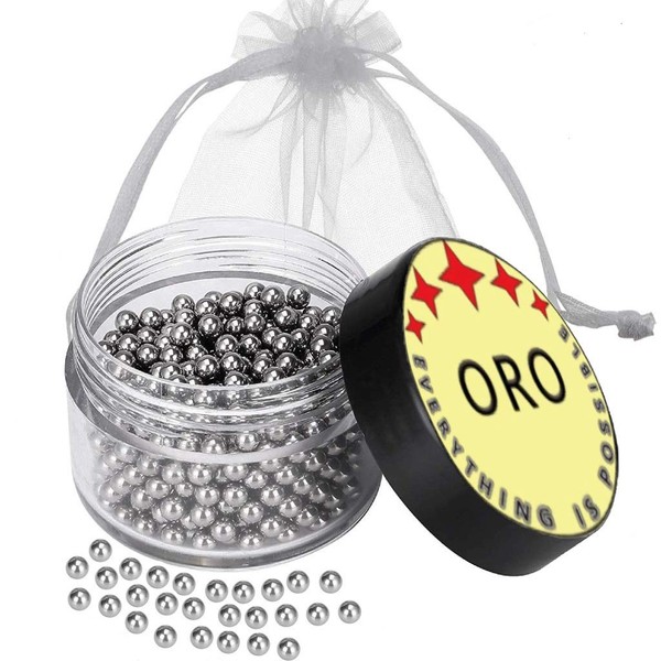 ORO Cleaning Beads 1100 Reusable Decanter Cleaning Balls 3mm Cleaner Pellets with a Organza Bag for Vases, Wine, Kombucha, Shisha Vases, Flasks, Thermos Bottles and Other Glassware