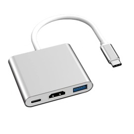 Pipestation USB C Multiport Adapter - USB-C Dock (3 in 1) - USB C Dock Multiport Design with 1x HDMI Output, 1x USB C and 1x USB A - USB C to HDMI Adapter - USB C Hub Docking Multi Station