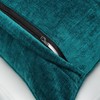 Encasa Homes Chenille Cushion Covers, Set of 2, Azure Blue,