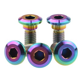 Wanyifa Titanium Ti Motorcycle Rear Brake Rotor Bolt Screw M8 x 20mm for Yamaha Pack of 5 (Colorful)