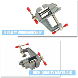 AYMBH Aluminum Alloy Mini Table Base Bench Work Vise Clamp 360° Swivel Portable Workbench Vise for Small Crafts, Jewelry Making, Woodworking, Metalworking & DIY Repairs, Compact and Durable Adjustable