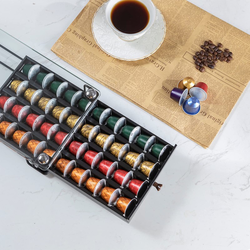 ZCDCP Coffee Pod Holder, Black Nespresso Original Pod Holder, Coffee