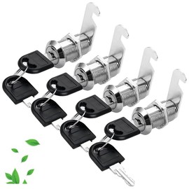 Cabinet Lock, 4 Pack Cabinet Locks with Keys Zinc Alloy, 30mm Cabinet Lock with Keys, Cam Locks for File Cabinet, RV Door, Drawer, Mailbox