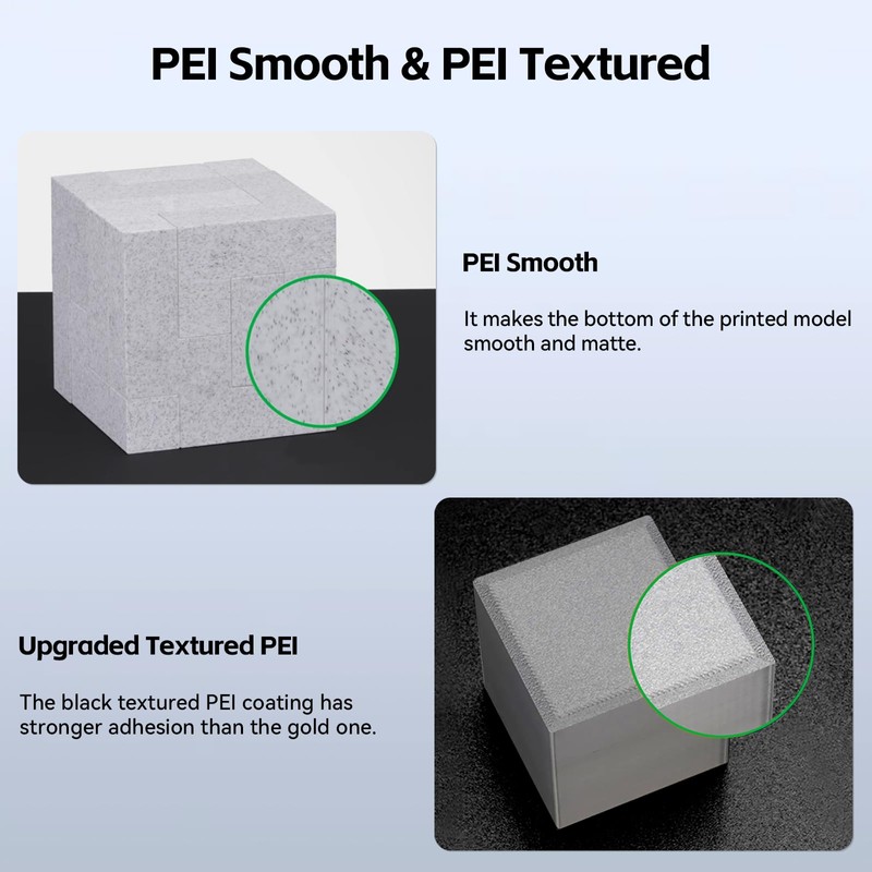 A1 PEI Build Plate 257 * 257mm, Double Sided Smooth+Textured