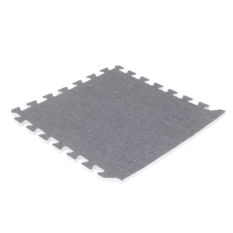 10pcs Cotton Linen Interlocking Carpet Tiles Anti Slip Floor Protection
