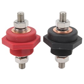 Battery Terminal Connector DC12V 3/8 in Terminal Post Battery Cable Bulkhead Connectors for Cars RVs Ships