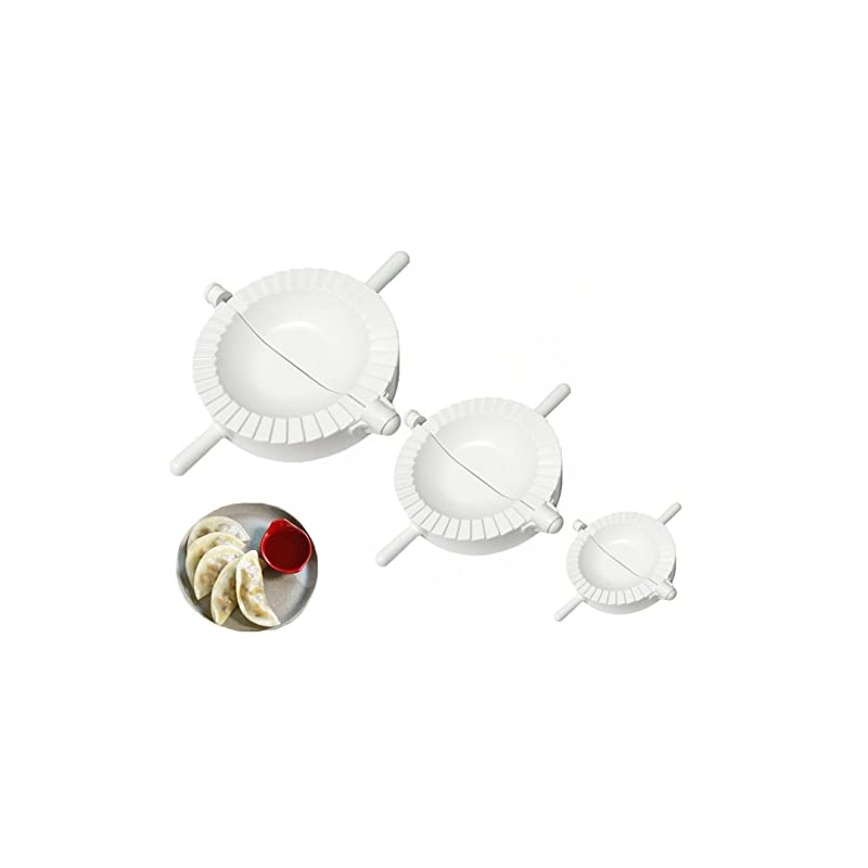 WARESHARK 3pc Dumpling Mould Pasty Pastry Press Dough Dimsum Maker
