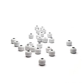 Tasty Tackle Brass Beads for Fly Tying (100 Pack) (White, 2.7 mm - 7/64")