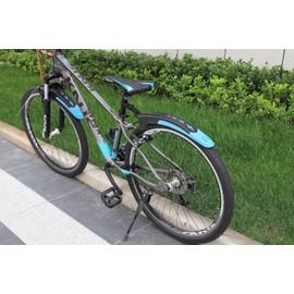 ZUKKA Bicycle Mudguard Set Front and Rear 2 Pieces Universal for Mountain Bike MTB Road Bike Quick Release Suitable for Bicycles 24-29 Inch Blue