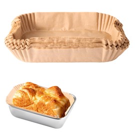 100 Pzs Capacillos para Moldes Pan, Papel Antigrasa Precortado 22 x 15 cm Hornear Papel de Pergamino Antiadherente Freidora de Aire Herramientas para Hacer Pan y Pasteles