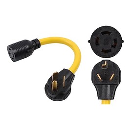 ONETAK NEMA 10-30P to L14-30R 120V/240V 30 Amp to 3 Prong Male Plug 4 Prong Twist Lock Female Outlet Recepacle Welder Welding RV Dryer Power Cord Adapter
