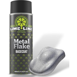 LiME LiNE Silver Metal Flake Basecoat Automotive Spray Paint - 14 Oz