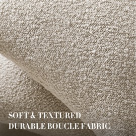 GRASiMOSY Throw Pillow Covers 18 x 18 Inch, Set of 2, Decorative Soft Solid Boucle Textured Pillow Cover, Cozy Fluffy Cushion Pillow Case for Couch Bedroom Sofa Living Room Home Decor, Oatmeal