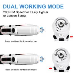 Electric Screwdriver Cordless, Goldsea Powered Screwdriver Set with 10 Magnetic Bits tool kit for college students,Portable Rechargeable Screw driver Tool Set for Dorm Home DIY(4.2v, 3.5n.m, White)