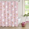 MelonBoat Easter Shower Curtain Set: Cute Easter Bathroom Shower Curtain