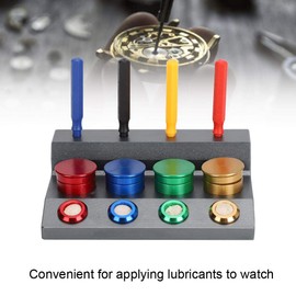 Watch Repair Oiler Kit, 4 Oil Cup and Pen Watchmaker Repair Tool, Professional Watch Oiler to Adjust Use for cleaning penetrating oils sewing machines bike derailers Watchmakers Oil Grease Cup Holders