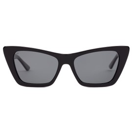 SITO SHADES Wonderland Retro Cateye Polarized Sunglasses Black Grey Womens Designer Fashion Ladies Festival Sun Glass UV 100