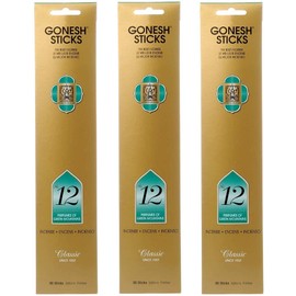 GONESH Classic Series Incense Sticks No. 12 Set of 3 (Incense) 20 Sticks