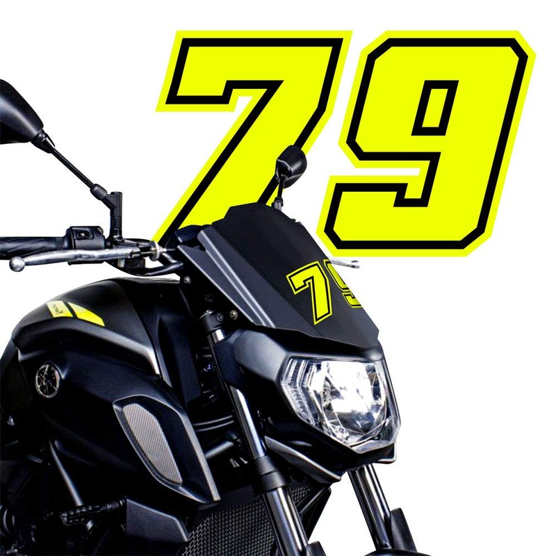4R Quattroerre.it 13382 Racing Number 2 Moto GP, Neon Yellow,