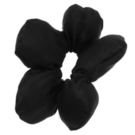 Ipetboom Extra Large Black Flower Hair Scrunchies for Women Soft Elastic Hair Ties for Everyday Use