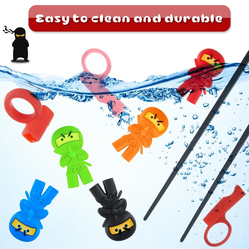 Nuanchu 6 Pairs Ninja Training Chopsticks for Kids Adults Beginners